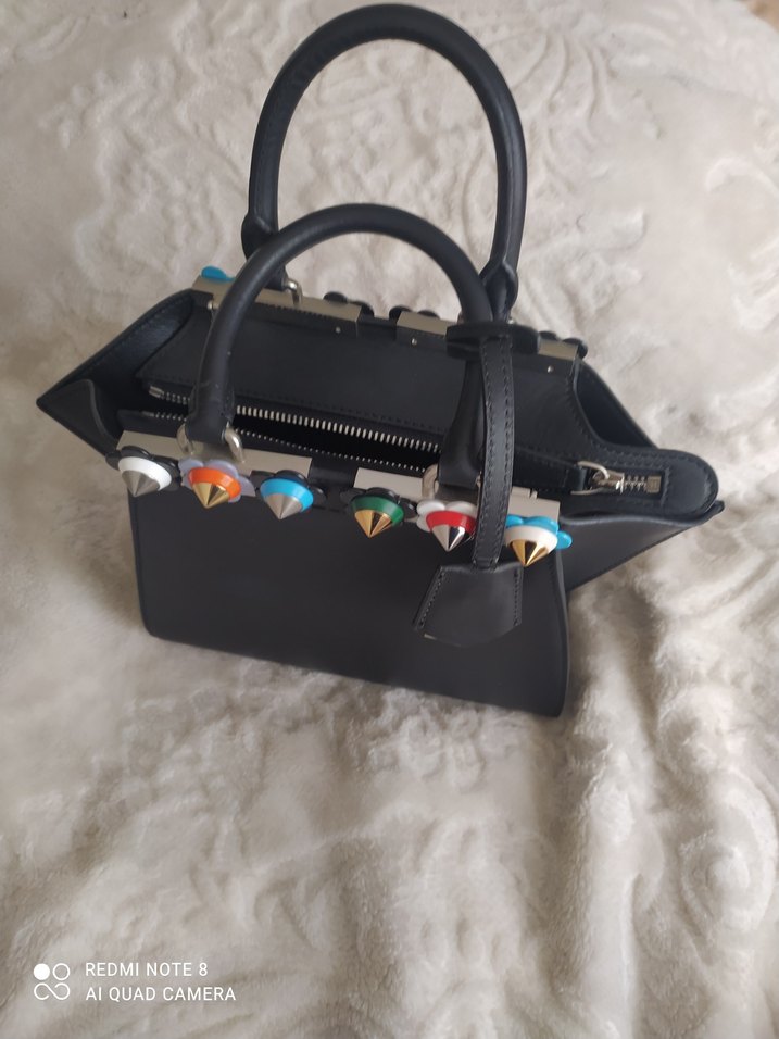 Fendi Siyah Deri Kadın Çanta - Görsel 3