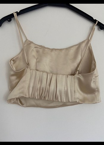 Zara Bej saten Pilili Mini Büstiyer - Görsel 2