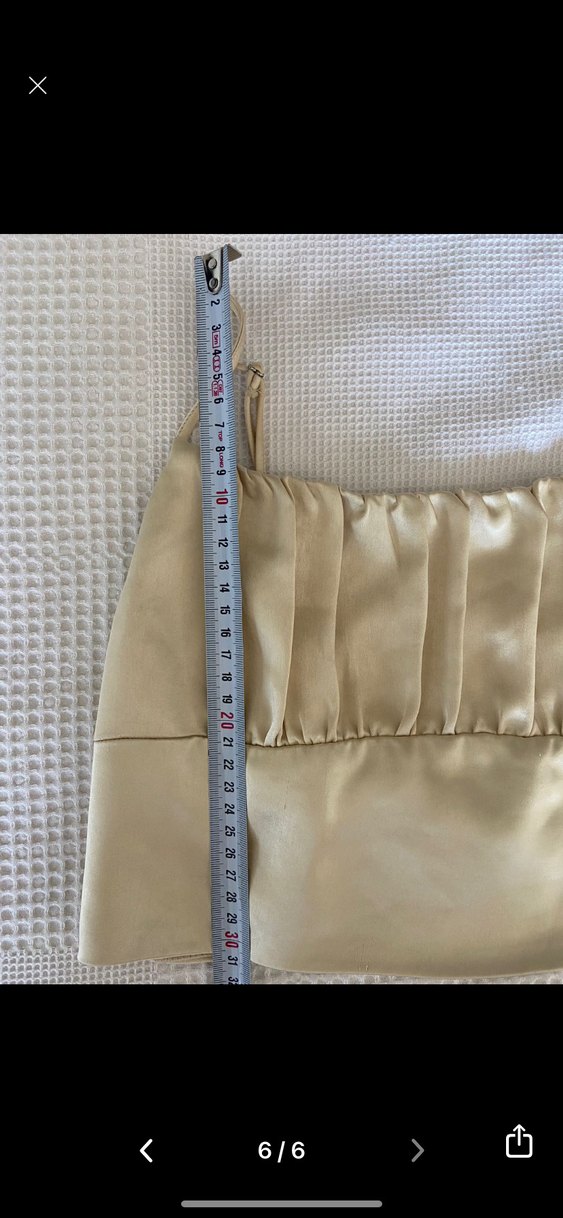 Zara Bej saten Pilili Mini Büstiyer - Görsel 4