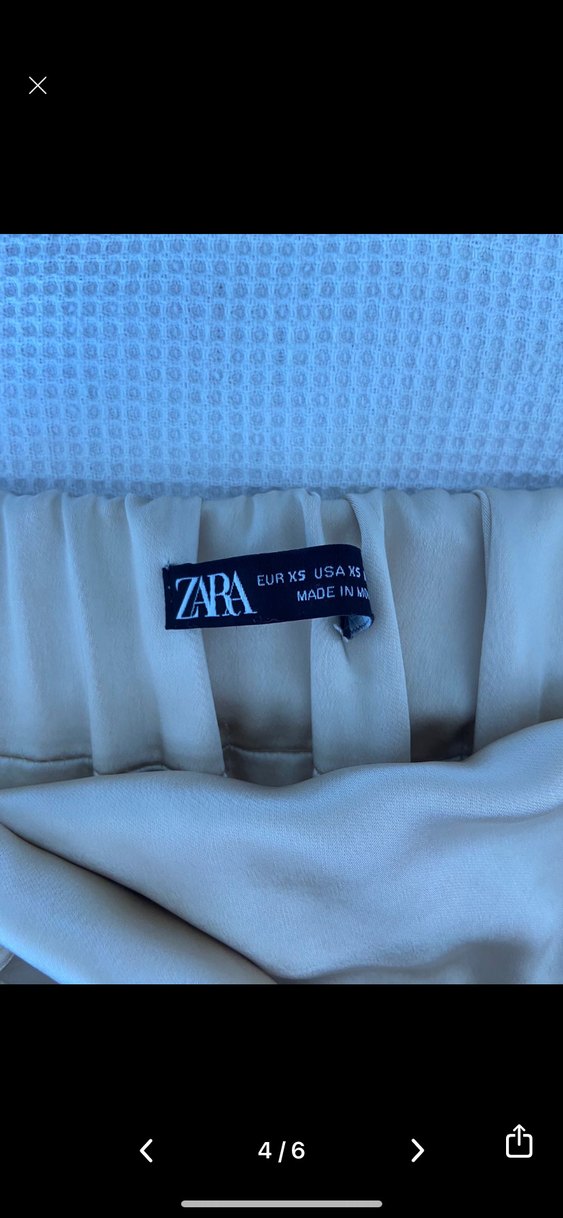 Zara Bej saten Pilili Mini Büstiyer - Görsel 3