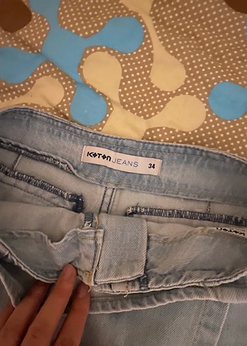 Koton Kadın Gri Mini Denim Şort - Görsel 2