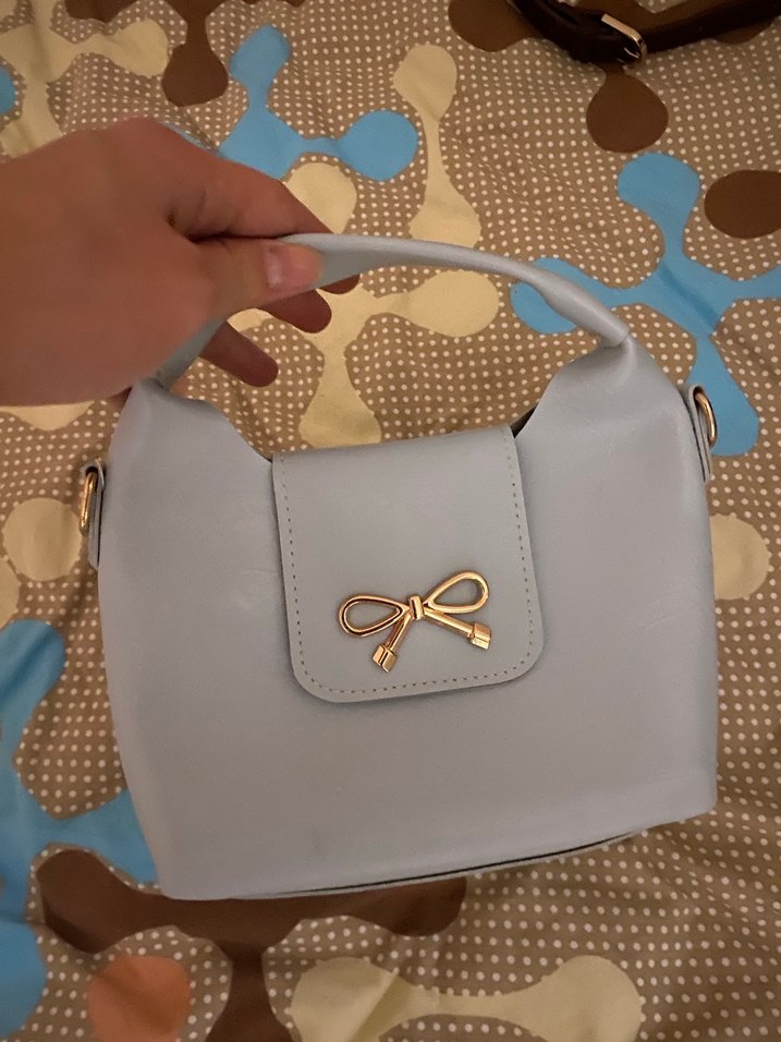 Bebe mavisi Deri Kadın Çanta - Görsel 3