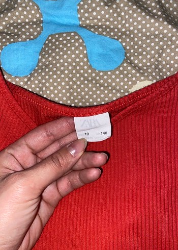 Kırmızı Kayık Yaka Kısa Kollu Triko Bluz - Görsel 2