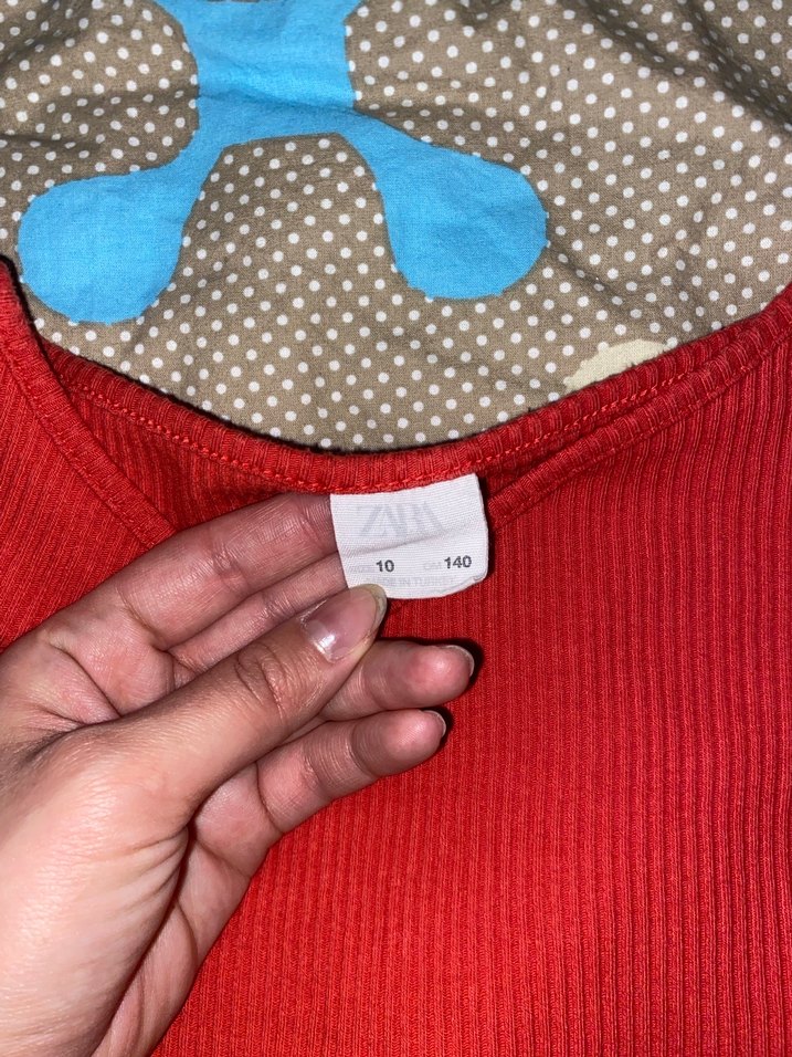 Kırmızı Kayık Yaka Kısa Kollu Triko Bluz - Görsel 2