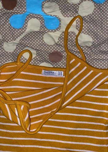 Kadın Çizgili Askılı Atlet crop - Görsel 2