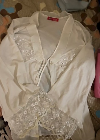 Dantel Detaylı sabahlık - Görsel 2