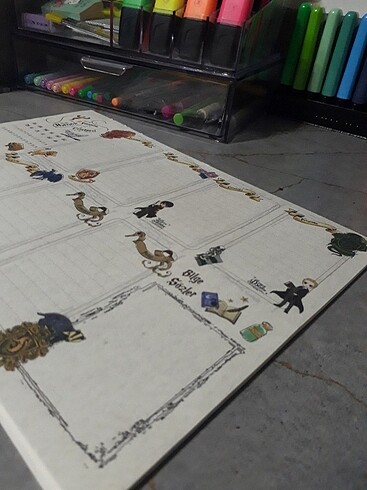 Beden Harry Potter Haftalık planlama cizelgesi