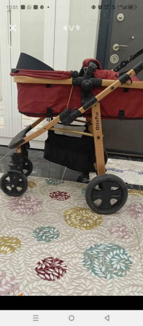 Otto Plus Op 470 kırmızı Bebek Arabası - Görsel 4