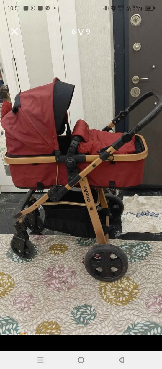 Otto Plus Op 470 kırmızı Bebek Arabası - Görsel 3