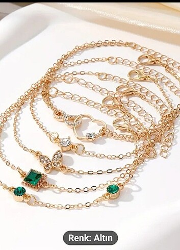  Beden Zümrüt yesil bileklik set