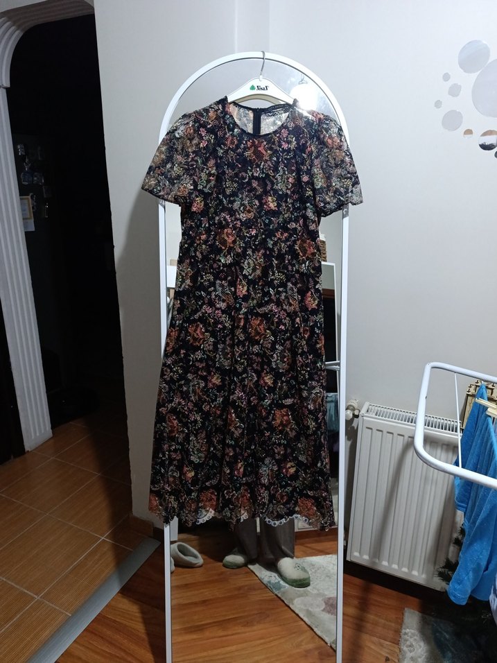 Zara Kadın Çok Renkli Bohem elbise - Görsel 5