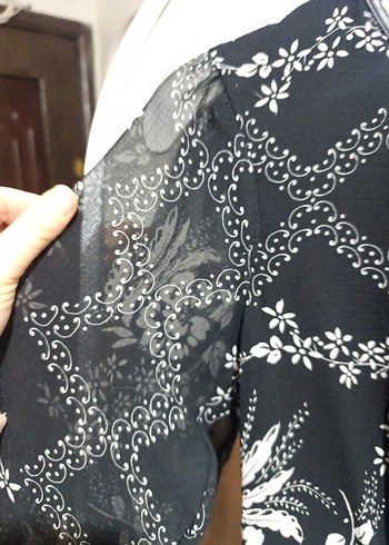 Bohem Stil Uzun Kollu Desenli elbise - Görsel 2