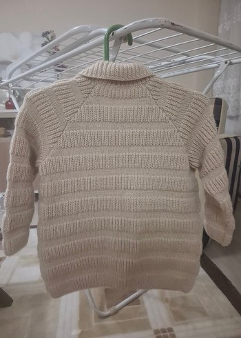 Bej Kız Çocuk Örgü Hırka - Görsel 2