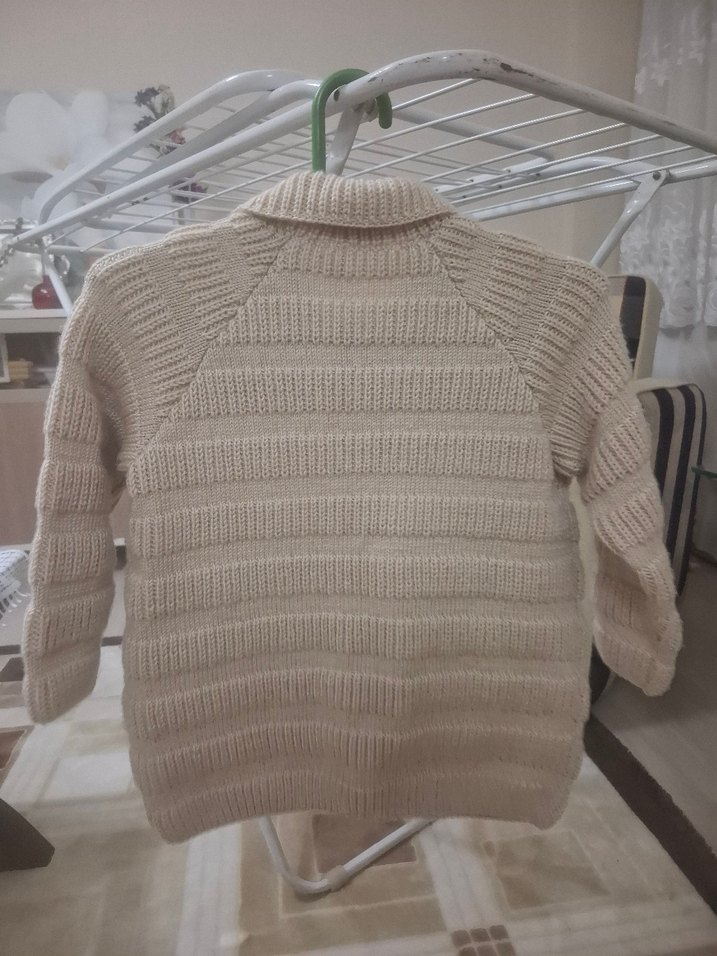 Bej Kız Çocuk Örgü Hırka - Görsel 2