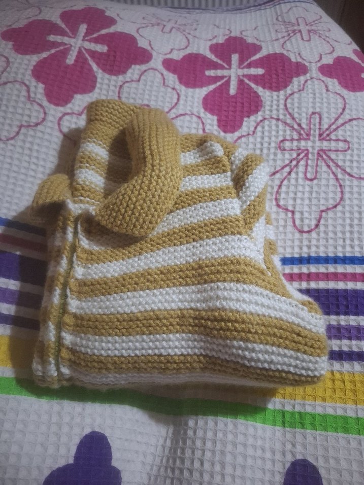 Kız Çocuk Örgü Sarı Hırka - Görsel 4