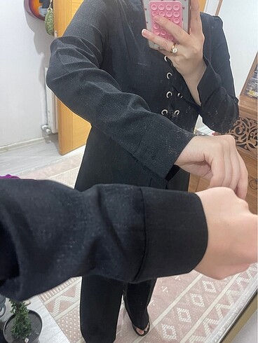 s Beden siyah Renk Tunik takım