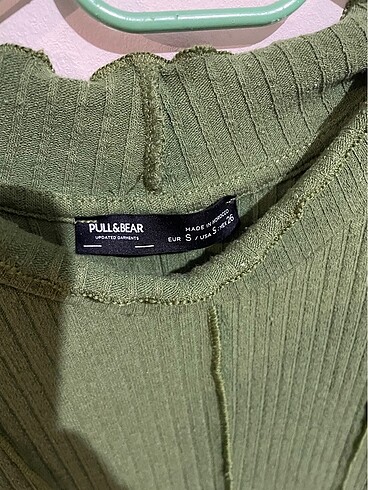 Pull and Bear Yeşil Kadın Kışlık Elbise