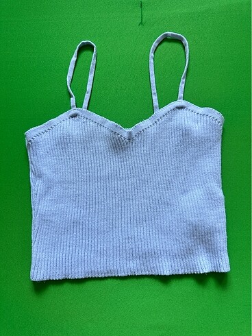 Açık Mavi Crop Bluz