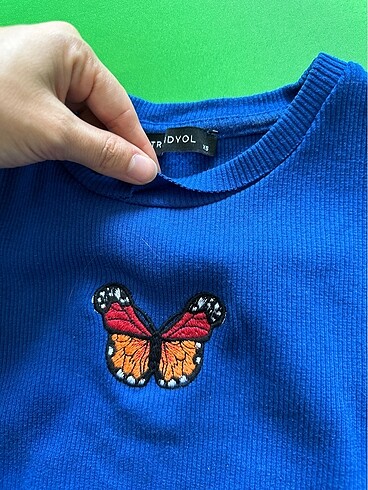 xs Beden mavi Renk Mavi Crop