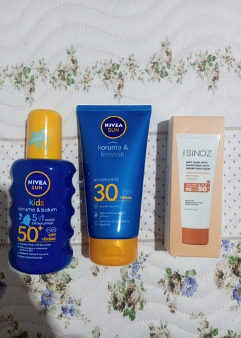 Nivea ve Sinoz SPF 30-50 Güneş Koruyucu Seti