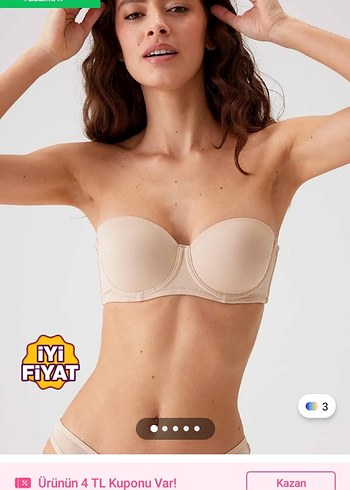 Pierre Cardin pierre cardin push up destekli sütyen üçlü takım