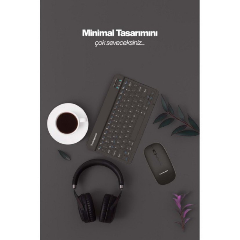 Siyah Kablosuz Klavye Ve Mouse Seti - Görsel 2