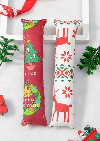 Yılbaşı Konseptli Hışırtılı Bez Kedi Oyuncağı - Görsel 2