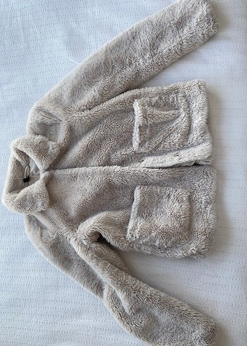 xs Beden H&M Açık Krem Rengi Kadın Peluş Kürklü Ceket