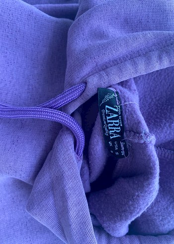 l Beden Mor Kapüşonlu Fermuarlı Sweatshirt