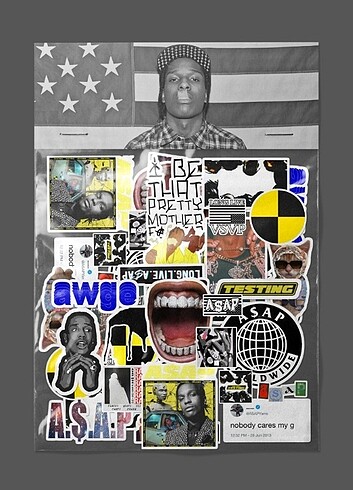 Asap Rocky sticker paket 