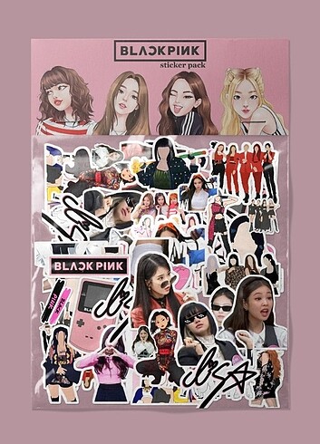 Black Pink sticker paketi 