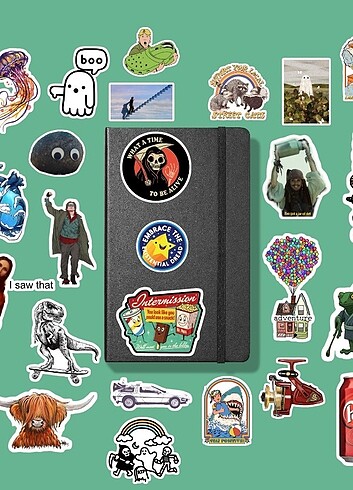  Karışık retro sticker paketi 