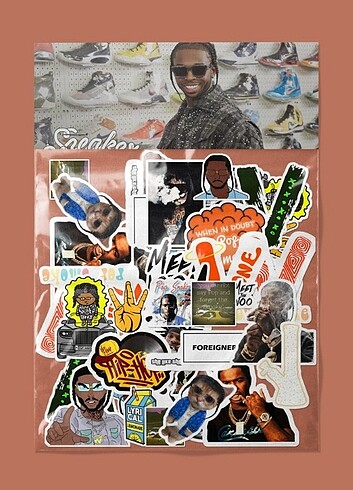 Pop smoke sticker paketi 