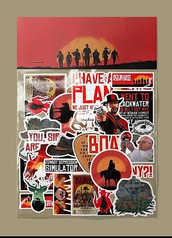 Red dead redemption rdr2 sticker paketi 