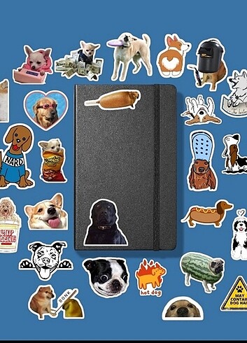 Komikli köpek sticker paketi