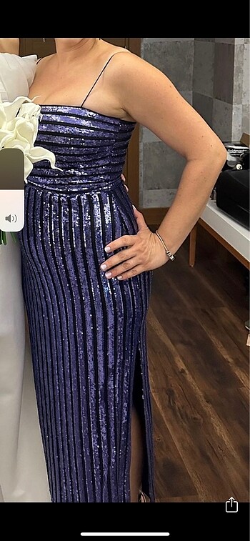 urban muse M beden mor siyah pullu elbise - Görsel 5