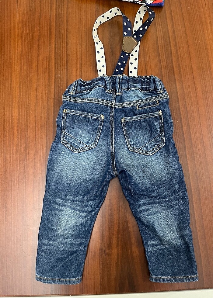 askılı kot pantolon - Görsel 2