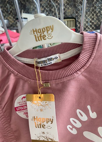 Uzun Kollu Pembe Kız Bebek Takımı4 yaş - Görsel 5