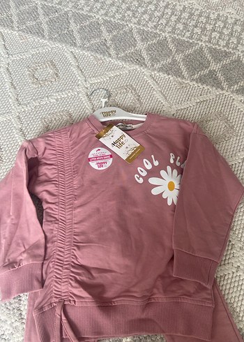 Uzun Kollu Pembe Kız Bebek Takımı4 yaş - Görsel 2