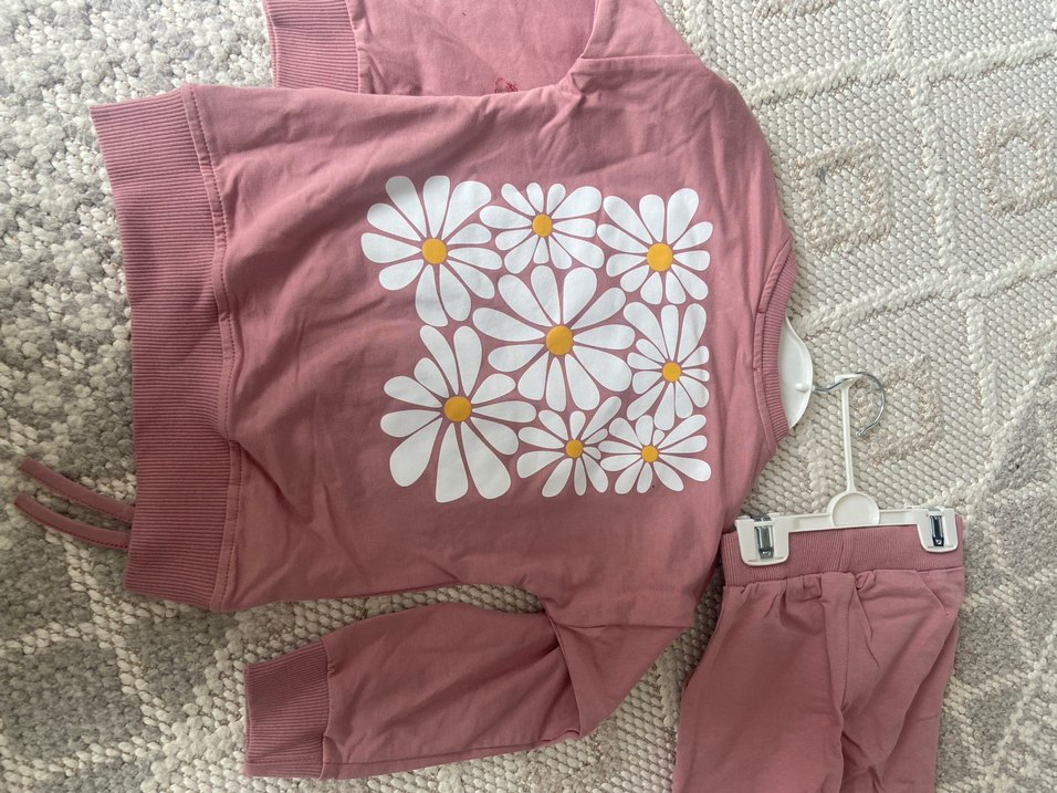 Uzun Kollu Pembe Kız Bebek Takımı4 yaş - Görsel 3