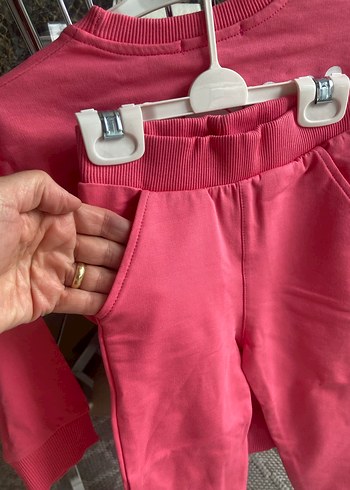 Kız Çocuk Pembe Baskılı Fermuarlı Sweatshirt. 3 yaş - Görsel 4