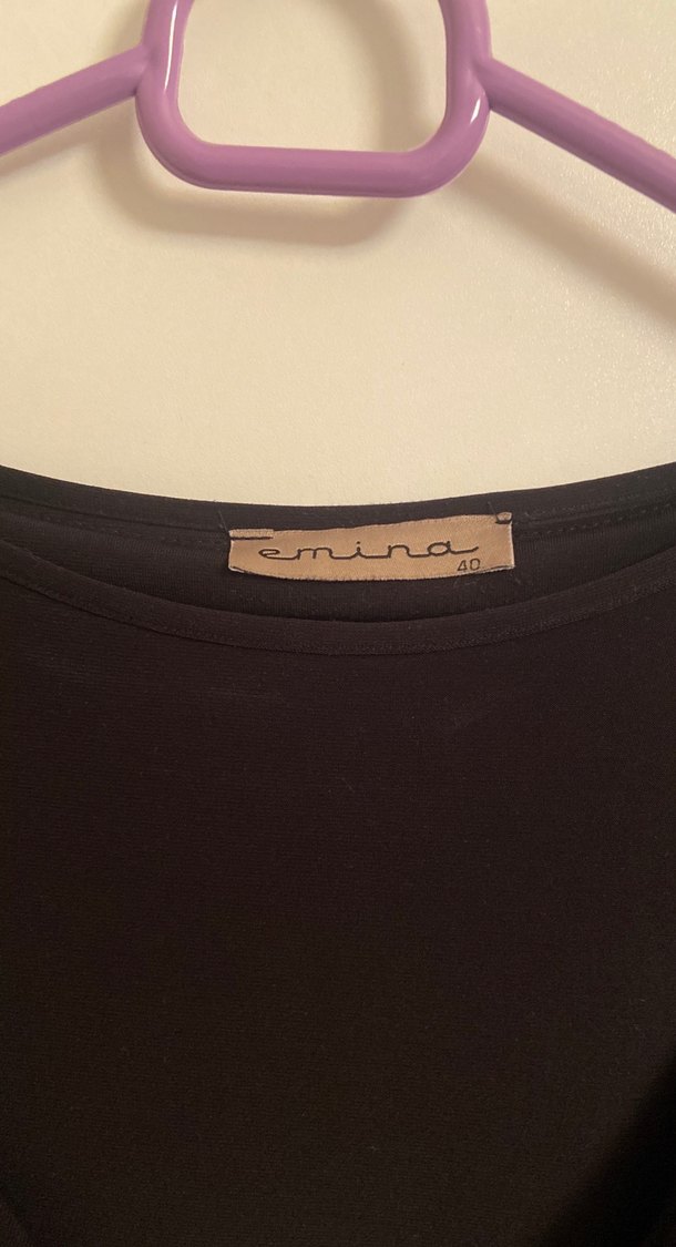 Siyah, Uzun Kollu, Salaş Kesim Kadın tarz tunik - Görsel 5