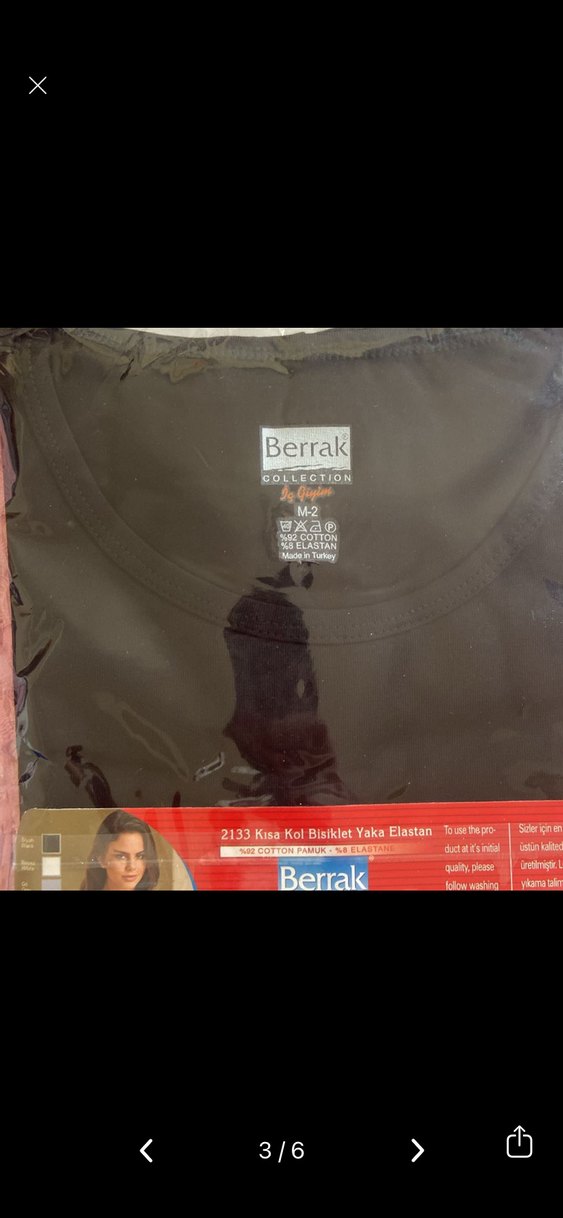 Siyah Bisiklet Yaka Tişört - Görsel 2