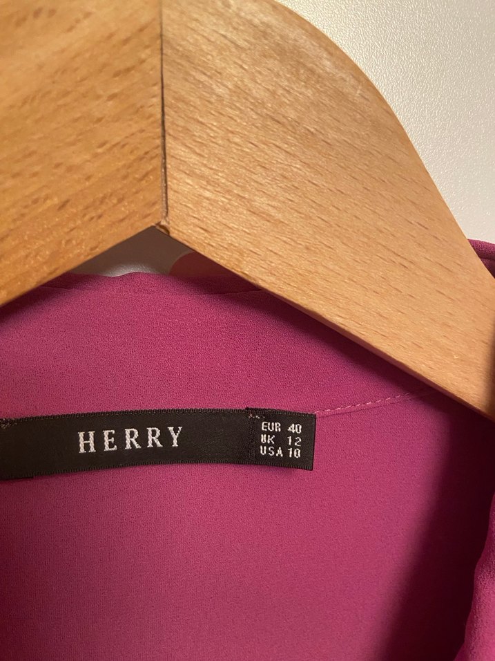 Uzun Kollu Düğmeli Pembe Kadın Tunik - Görsel 3