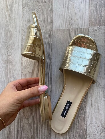 39 Beden altın Renk Nine west gold terlik