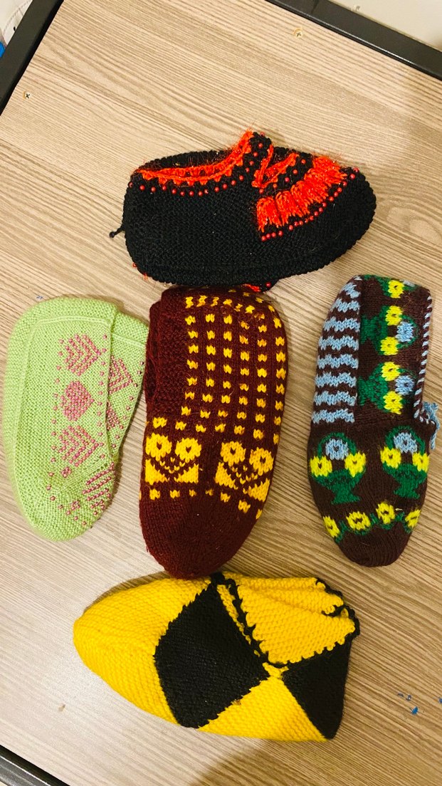 Renkli Nakışlı Örgü Kadın Çetikleri - Görsel 3