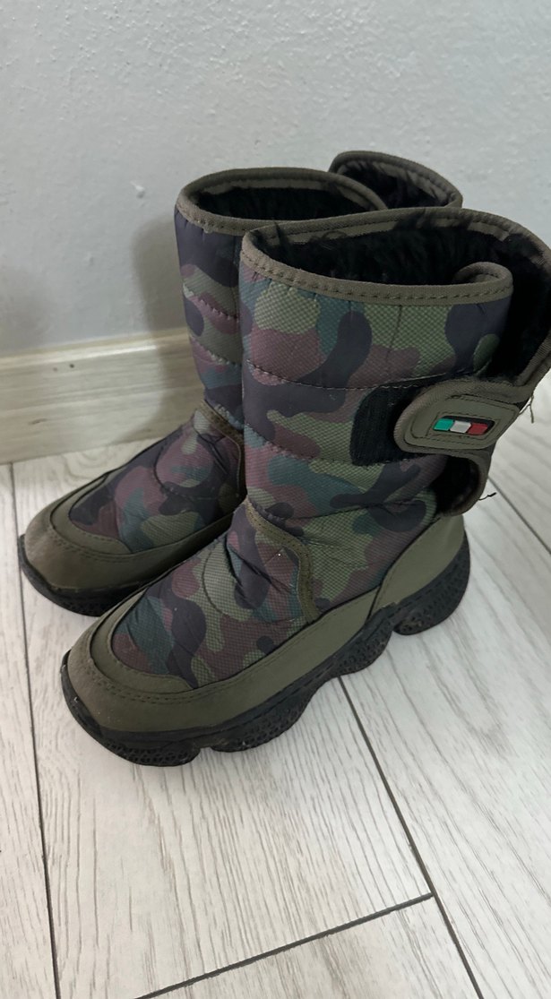 Kahverengi Kamuflaj Desenli Kauçuk Erkek Çizme - Görsel 2