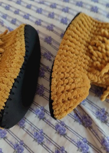 Kızlar için Örgü Bohem Sıcak Terlikel emegi - Görsel 2