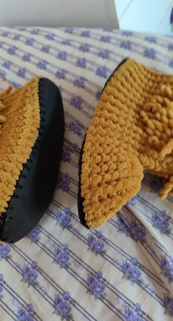 Kızlar için Örgü Bohem Sıcak Terlikel emegi - Görsel 2