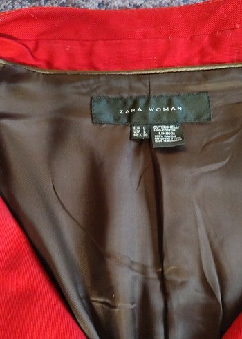 Kemerli Kırmızı kaban elbiy - Görsel 3